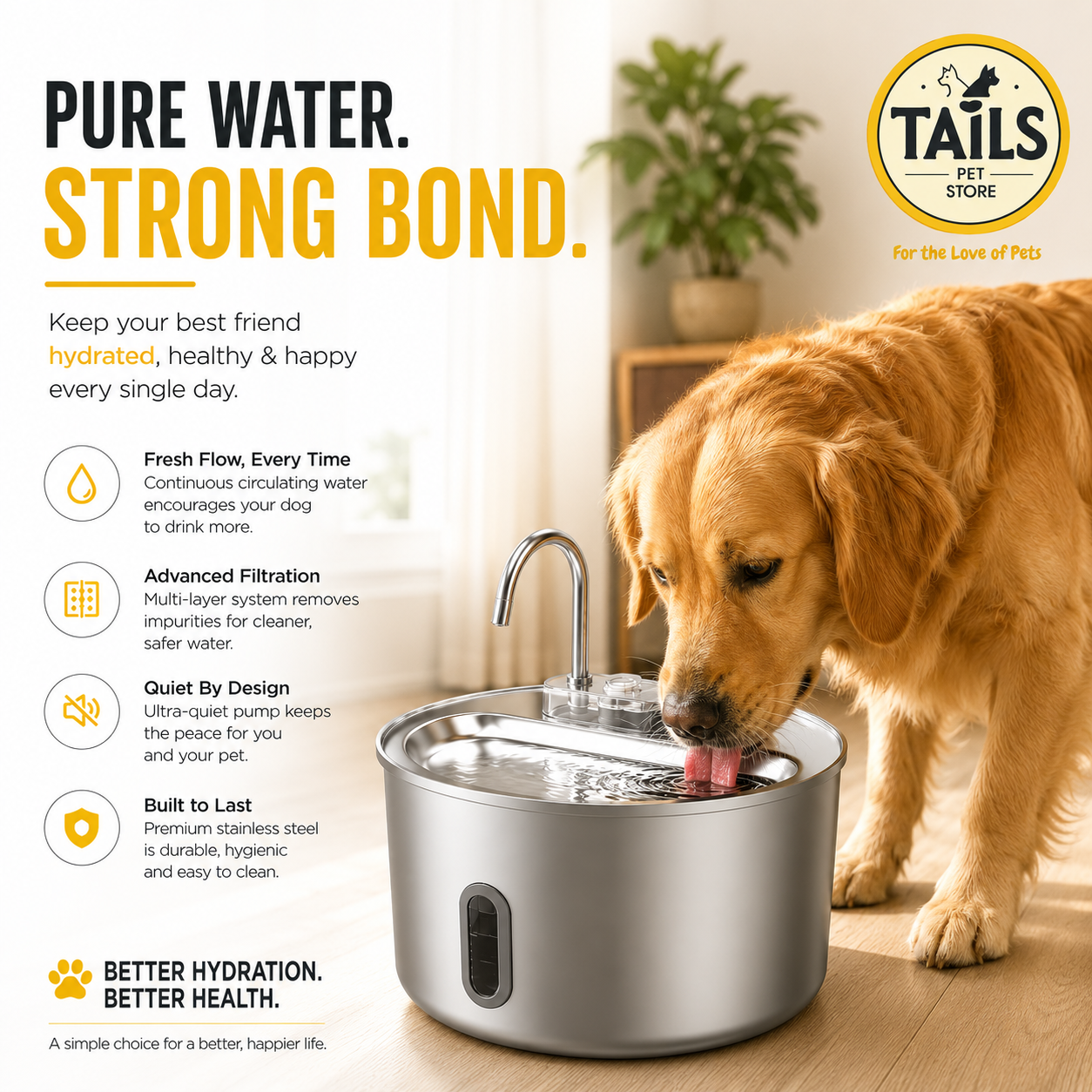 TailsPetStore SmartPaws Feeder & Drinker - Effortless Pet Care
