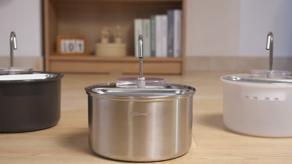 TailsPetStore Smart Stainless Steel Pet Water Dispenser - Healthy Hydration Made Easy
